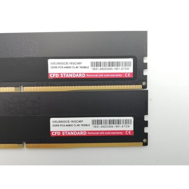 中古】DDR5 16GB 2枚組（合計32GB） DDR5-5600(PC5-44800