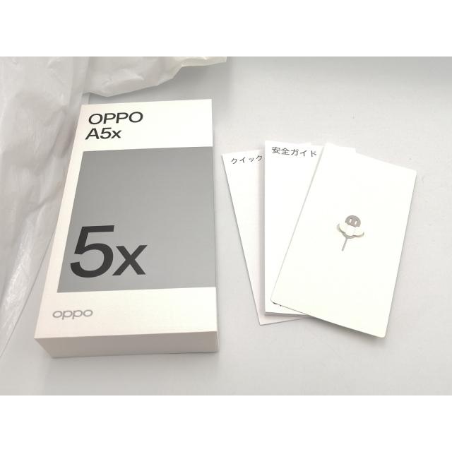 新品未開封 OPPO A5x 4GB RAM 128GB ホワイト OPPO(オッポ) OPPO A5x 6.7型 4GB/128GB ホワイト SIMフリーAndroid4G
