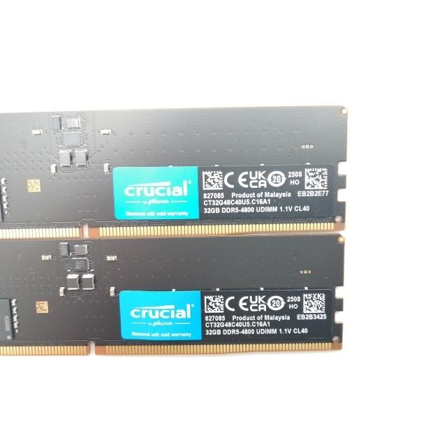 中古】DDR5 32GB 2枚組（合計64GB） DDR5-4800(PC5-38400