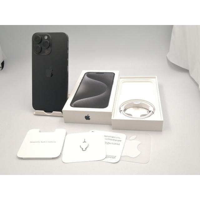 【中古】Apple 国内版 【SIMフリー】 iPhone 15 Pro Max 256GB ブラックチタニウム MU6P3J/A【ECセンター】保証期間１ヶ月【ランクB】の画像