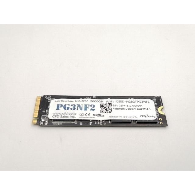 中古】CFD PG3NF2(CSSD-M2B2TPG3NF2) 2TB/M.2 2280(PCIe4.0 NVMe)/TLC