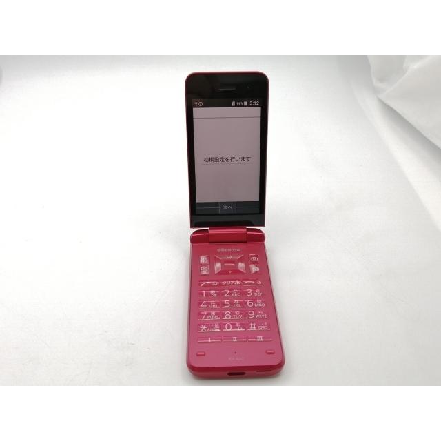 中古】KYOCERA docomo 【SIMフリー】 DIGNOケータイ レッド KY-42C【EC