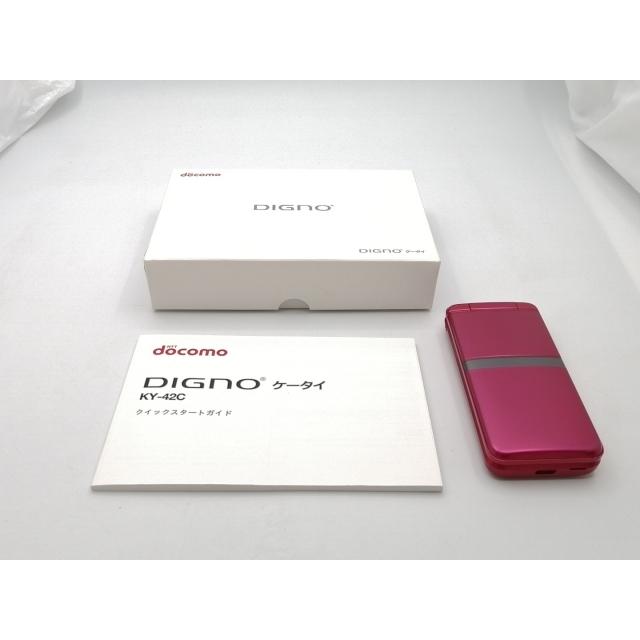 docomo DIGNOケータイ　KY-42C レッド　SIMフリー KYOCERA（京セラ） KY-42C DIGNO ケータイ レッド SIMフリー 中古