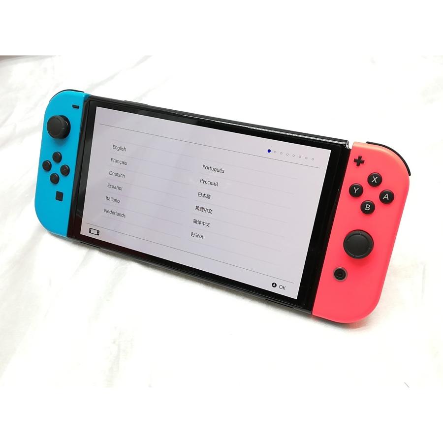 中古】Nintendo Switch 本体 (有機ELモデル) HEG-S-KABAA ネオンブルー
