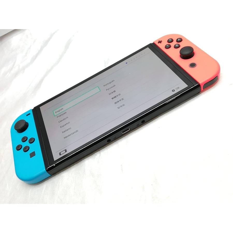中古】Nintendo Switch 本体 (有機ELモデル) HEG-S-KABAA ネオンブルー