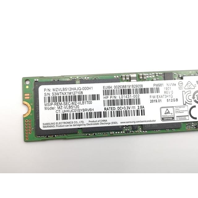 中古】各社 512GB SSD (M.2 2280/PCIe3.0 NVMe)【ECセンター】保証期間
