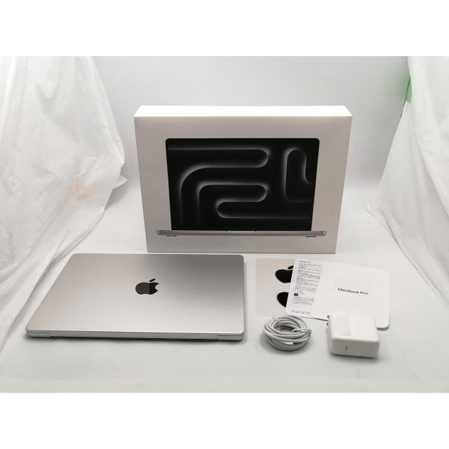 【中古】Apple MacBook Pro 14インチ M3(CPU:8C/GPU:10C) 8GB/512GB シルバー MR7J3J/A (14インチ,M3,2023)【ECセンター】保証期間１ヶ月【ランクB】の画像