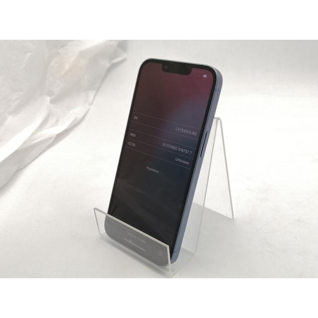 【中古】Apple au 【SIMフリー】 iPhone 14 128GB ブルー MPVJ3J/A【ECセンター】保証期間１ヶ月【ランクA】の画像