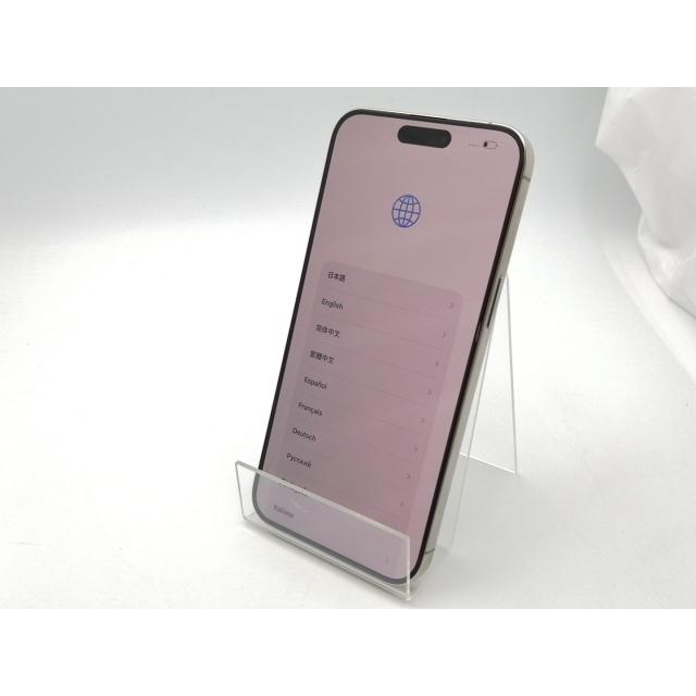 【中古】Apple au 【SIMフリー】 iPhone 15 Pro Max 256GB ナチュラルチタニウム MU6R3J/A【ECセンター】保証期間１ヶ月【ランクA】の画像