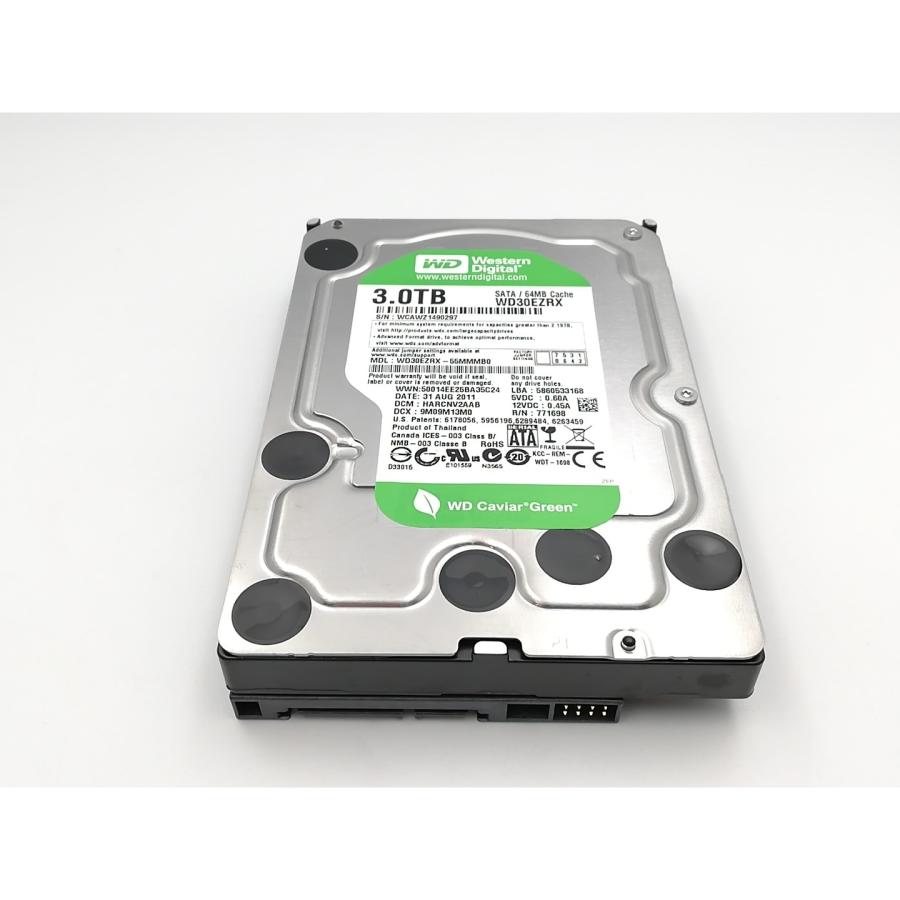 中古】W.D. WD30EZRX WD Green 3TB/IntelliPower/64MB/6Gbps【EC