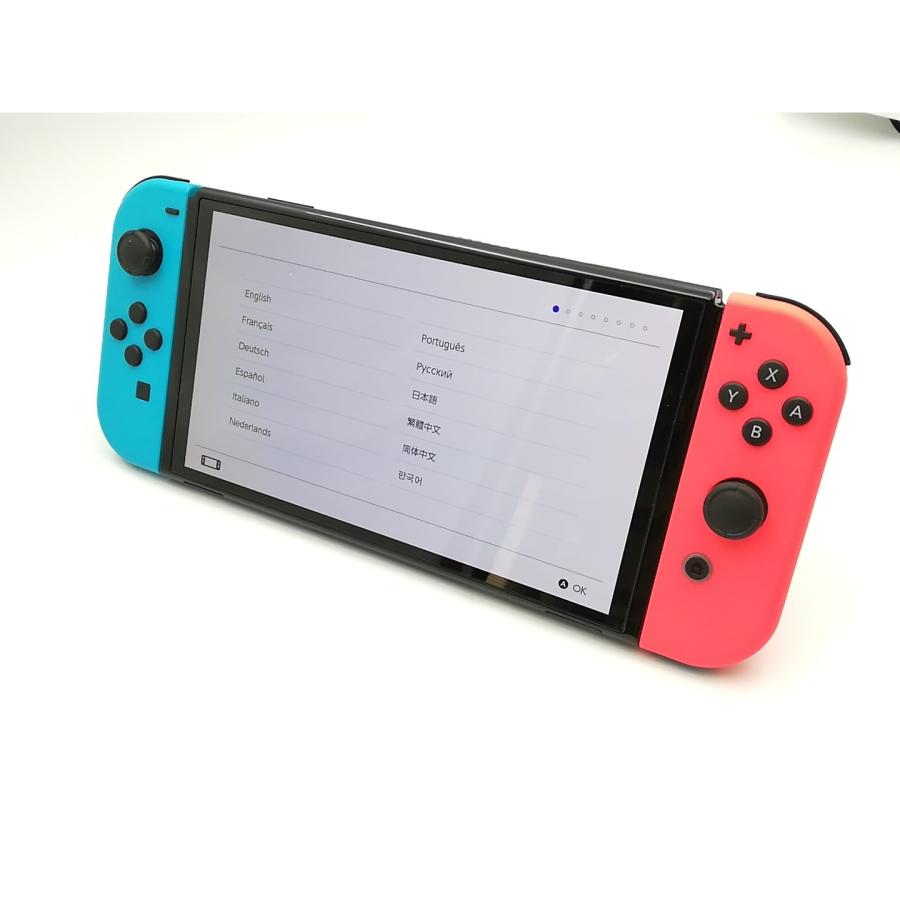 中古】Nintendo Switch 本体 (有機ELモデル) HEG-S-KABAA ネオンブルー