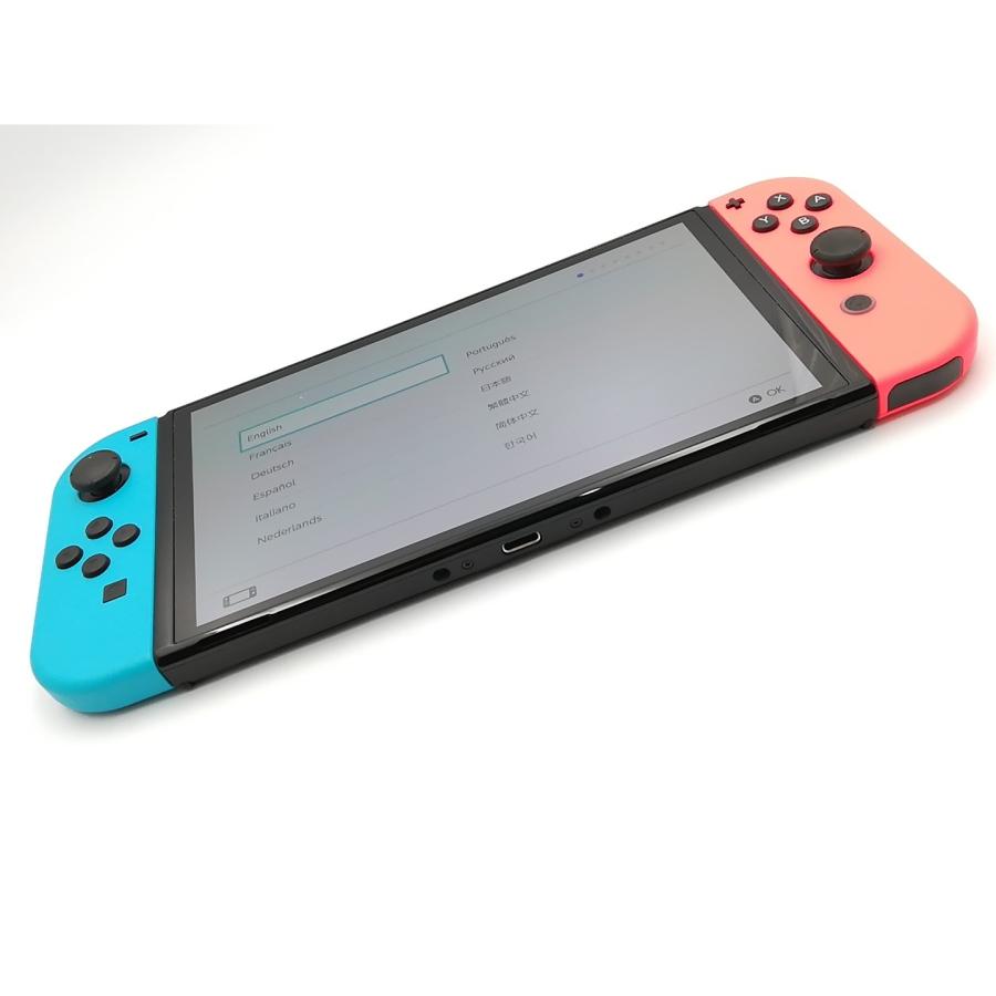 中古】Nintendo Switch 本体 (有機ELモデル) HEG-S-KABAA ネオンブルー