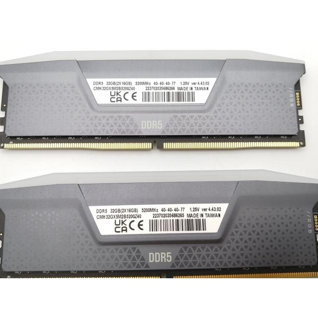中古】DDR5 16GB 2枚組（合計32GB） DDR5-5200(PC5-41600