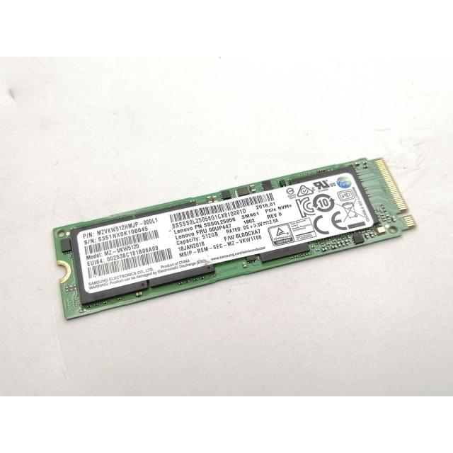 中古】各社 512GB SSD (M.2 2280/PCIe3.0 NVMe)【ECセンター】保証期間