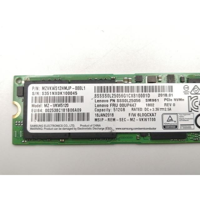 中古】各社 512GB SSD (M.2 2280/PCIe3.0 NVMe)【ECセンター】保証期間