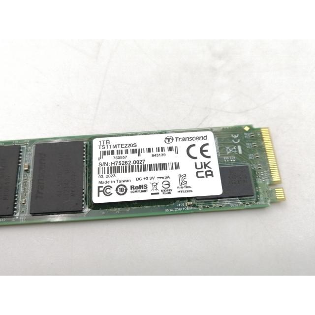中古】Transcend PCIe SSD 220S(TS1TMTE220S) 1TB/M.2 2280(PCIe3.0