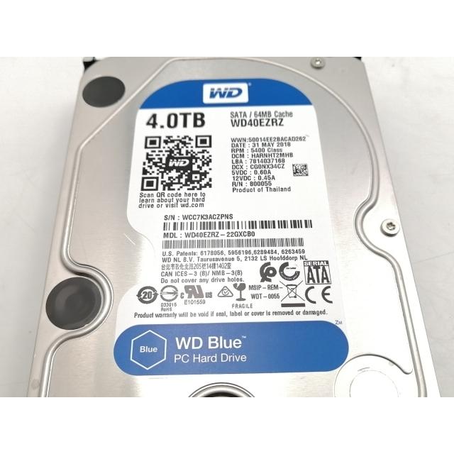 中古】W.D. WD40EZRZ WD Blue 4TB/5400rpm/64MB/6Gbps【ECセンター