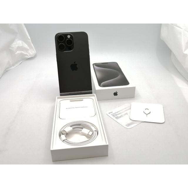 【中古】Apple 国内版 【SIMフリー】 iPhone 15 Pro Max 256GB ブラックチタニウム MU6P3J/A【ECセンター】保証期間１ヶ月【ランクA】の画像