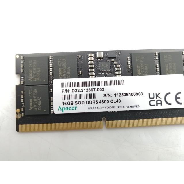 中古】262PIN SODIMM 16GB DDR5-4800(PC5-38400)【ノートPC用】【EC