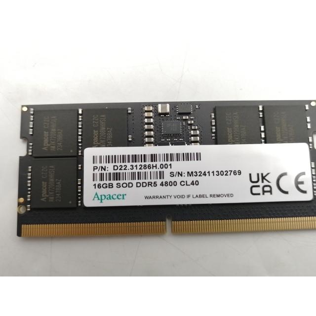 中古】262PIN SODIMM 16GB DDR5-4800(PC5-38400)【ノートPC用】【EC