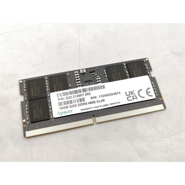 中古】262PIN SODIMM 16GB DDR5-4800(PC5-38400)【ノートPC用】【EC