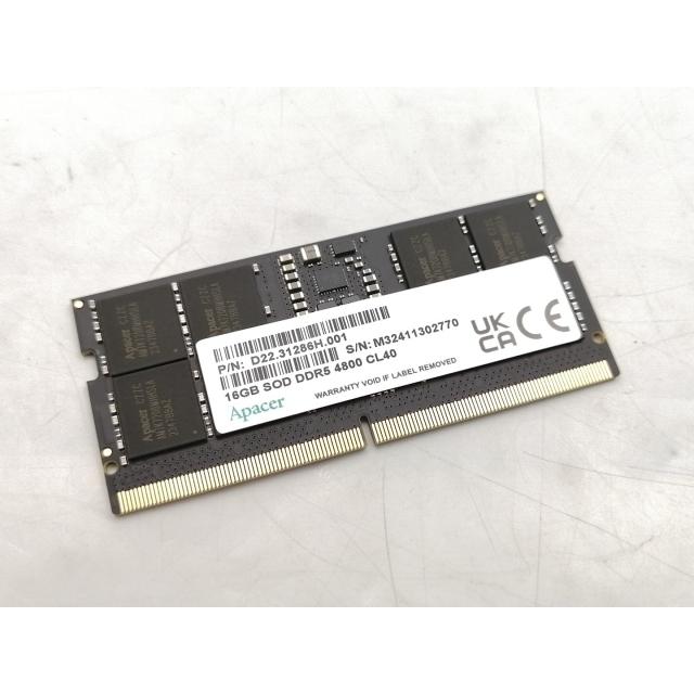 キングストン PC5 38400 DDR5 4800 16GB 動作確認済み@ 中古】262PIN SODIMM 16GB DDR5-4800(PC5-38400)【ノートPC用】【EC