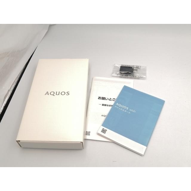 中古】SHARP ymobile 【SIMフリー】 AQUOS wish アイボリー 4GB 64GB