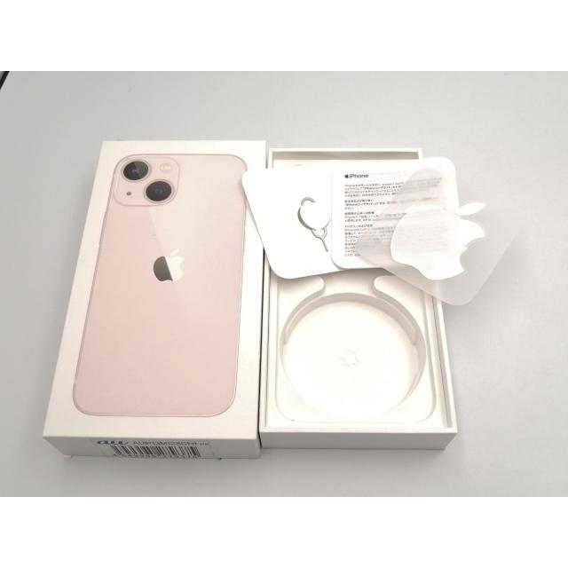 【中古】Apple au 【SIMフリー】 iPhone 13 mini 128GB ピンク MLJF3J/A【ECセンター】保証期間１ヶ月【ランクB】の画像