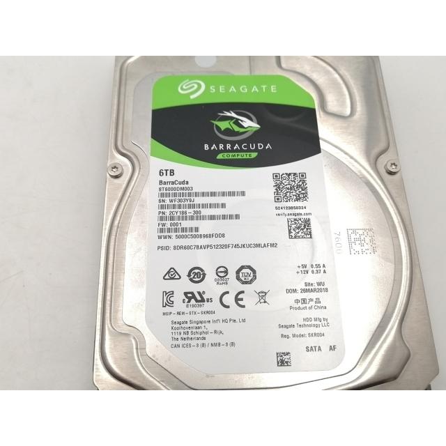 中古】Seagate ST6000DM003 6TB/5400rpm/256MB/6Gbps【ECセンター