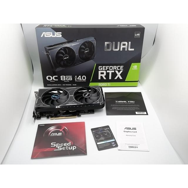 【中古】ASUS DUAL-RTX3060TI-O8GD6X RTX3060Ti(LHR)/8GB(GDDR6X)【ECセンター】保証期間１週間