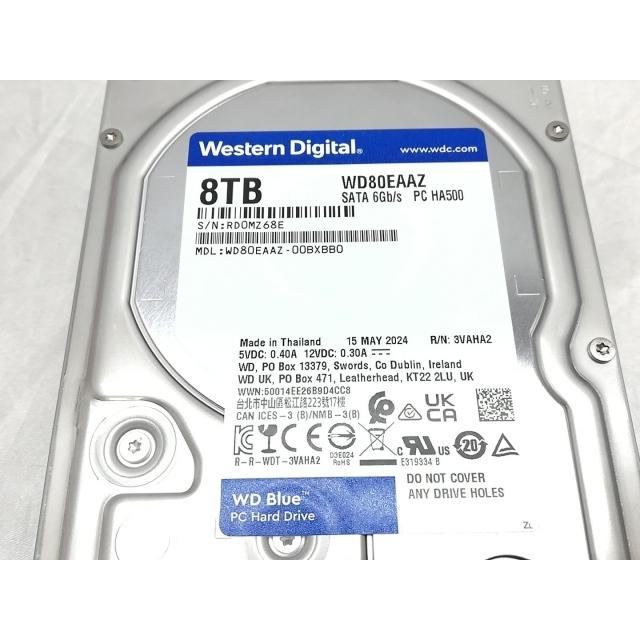 中古】W.D. WD80EAAZ WD Blue 8TB/5640rpm/256MB/6Gbps【ECセンター