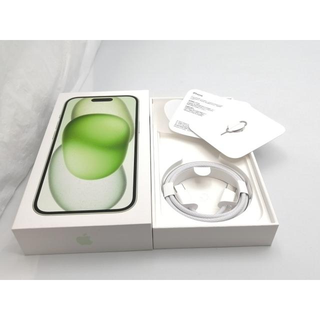 【中古】Apple 国内版 【SIMフリー】 iPhone 15 256GB グリーン MTMT3J/A【ECセンター】保証期間１ヶ月【ランクA】の画像