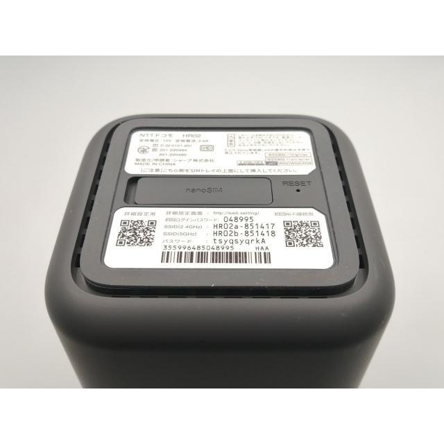 中古】SHARP docomo 【SIMフリー】 home 5G HR02 [ダークグレー]【EC