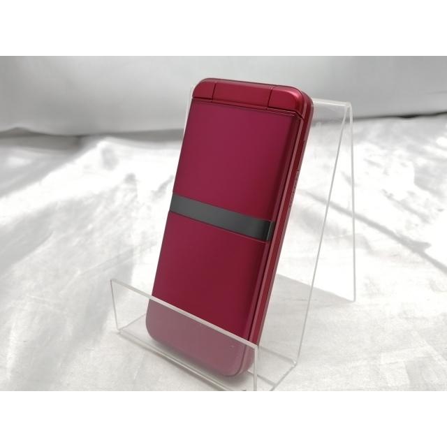 中古】KYOCERA docomo 【SIMフリー】 DIGNOケータイ レッド KY-42C【EC