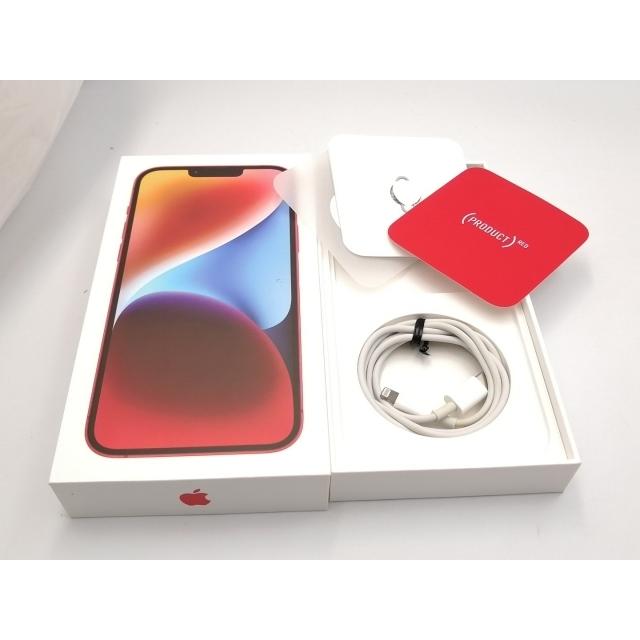 【中古】Apple 楽天モバイル 【SIMフリー】 iPhone 14 Plus 256GB  (PRODUCT)RED MQ4P3J/A【ECセンター】保証期間１ヶ月【ランクA】の画像