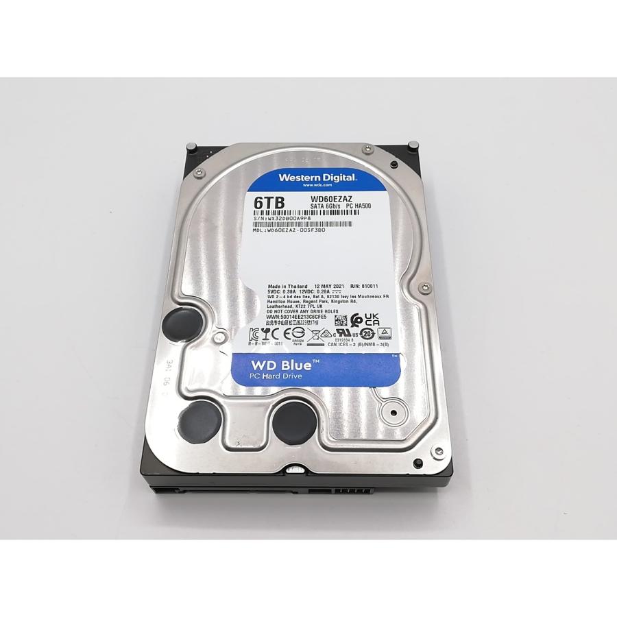 中古】W.D. WD60EZAZ WD Blue 6TB/5400rpm/256MB/6Gbps【ECセンター