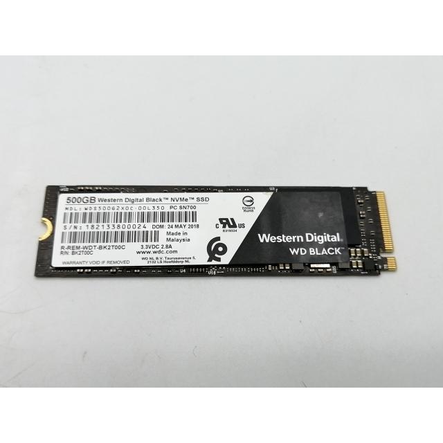 中古】W.D. Black NVMe(WDS500G2X0C) 500GB/M.2 2280(PCIe3.0 NVMe