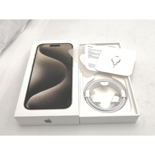 【中古】Apple 国内版 【SIMフリー】 iPhone 15 Pro 256GB ナチュラルチタニウム MTUF3J/A【ECセンター】保証期間１ヶ月【ランクA】の画像