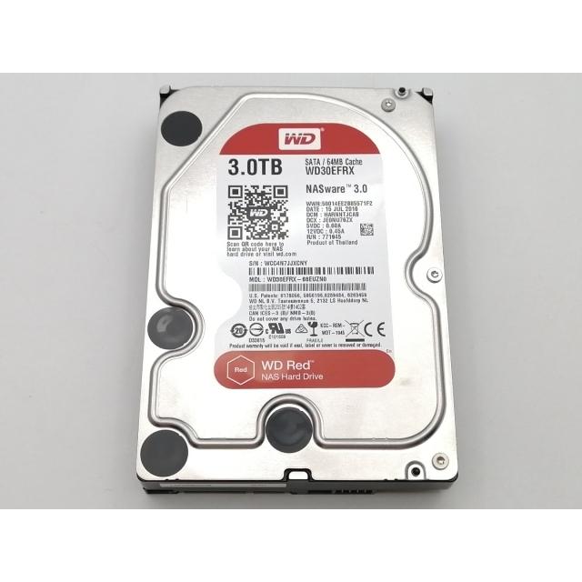 【中古良品】WD Red 3TB SATA HDD WD30EFRX 中古】W.D. WD30EFRX WD Red 3TB/5400rpm/64MB/6Gbps【ECセンター