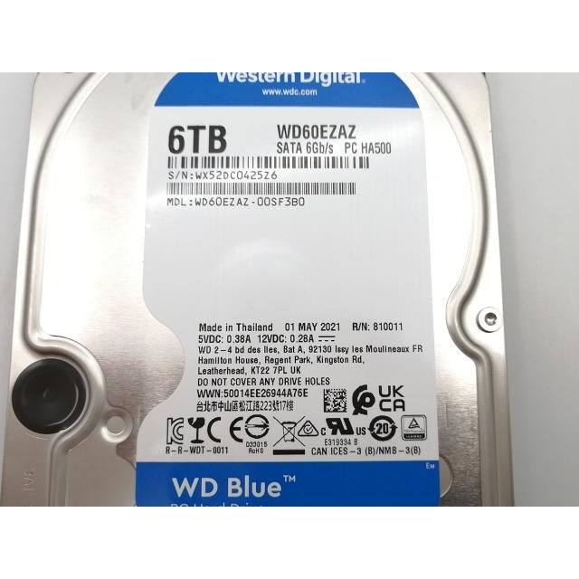 中古】W.D. WD60EZAZ WD Blue 6TB/5400rpm/256MB/6Gbps【ECセンター