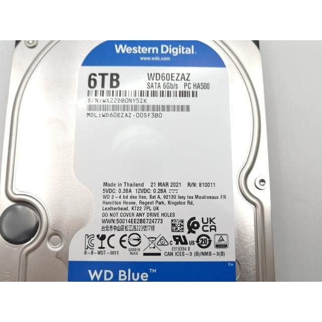 中古】W.D. WD60EZAZ WD Blue 6TB/5400rpm/256MB/6Gbps【ECセンター