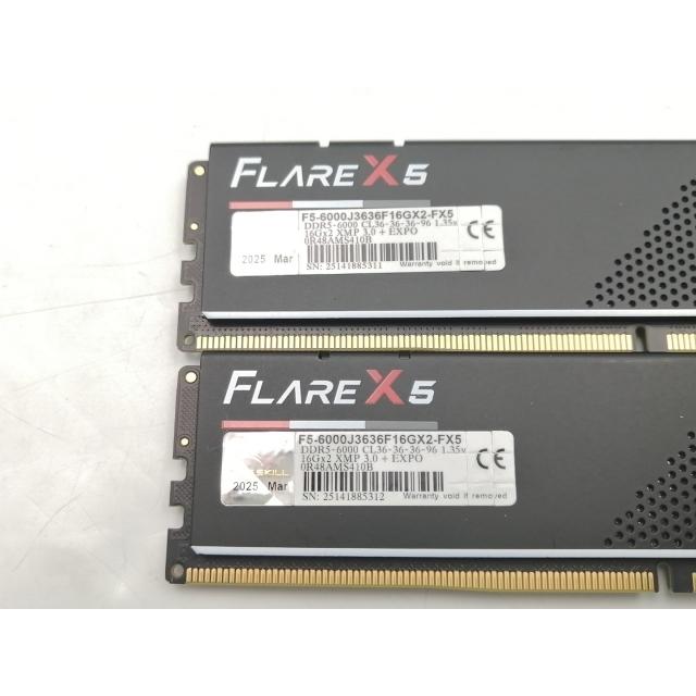 中古】DDR5 16GB 2枚組（合計32GB） DDR5-6000(PC5-48000