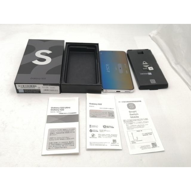 中古】SAMSUNG au 【SIMフリー】 Galaxy S22 ファントムホワイト 8GB