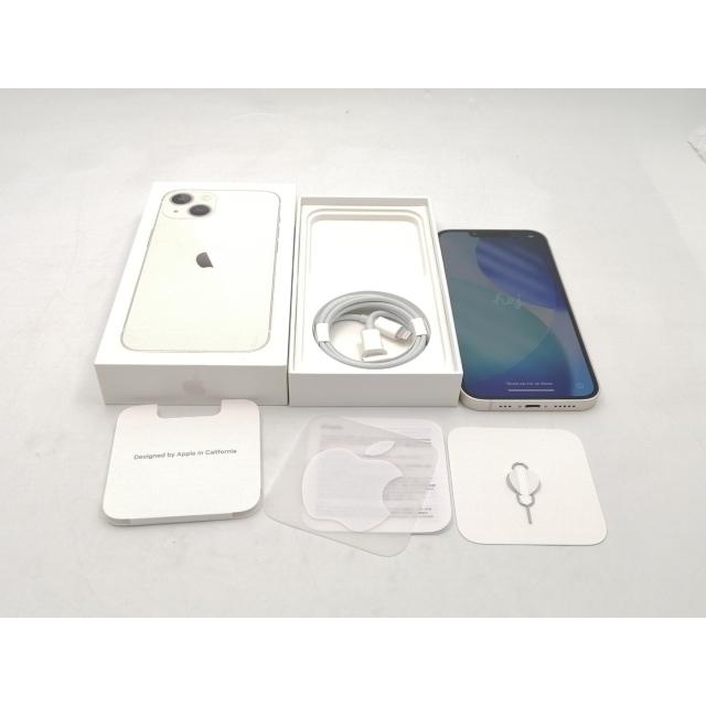 【中古】Apple SoftBank 【SIMフリー】 iPhone 13 128GB スターライト MLND3J/A【ECセンター】保証期間１ヶ月【ランクA】の画像
