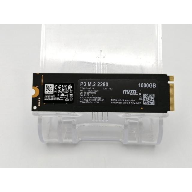 中古】Crucial P3(CT1000P3SSD8) 1TB/M.2 2280(PCIe3.0 NVMe)【EC