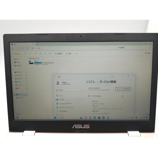 中古】ASUS E210KA E210KA-GJ03PWS ローズピンク【Celeron N4500 4G