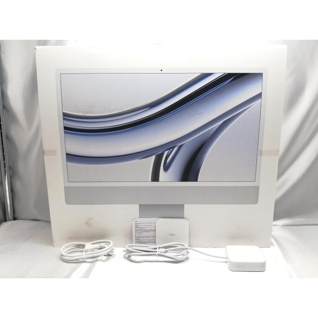 【中古】Apple iMac 24インチ 4.5K Retinaディスプレイ M3(CPU:8C/GPU:10C) 8GB/256GB シルバー MQRJ3J/A (M3・2023)【ECセンター】保証期間１ヶ月【ランクB】の画像
