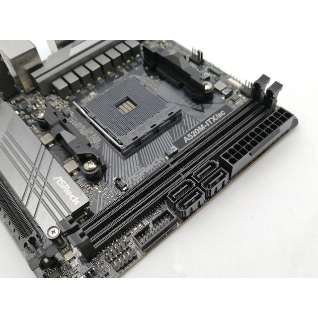 中古】ASRock A520M-ITX/ac A520/AM4/Wi-Fi(11ac)+BT4.2/Mini-ITX【EC