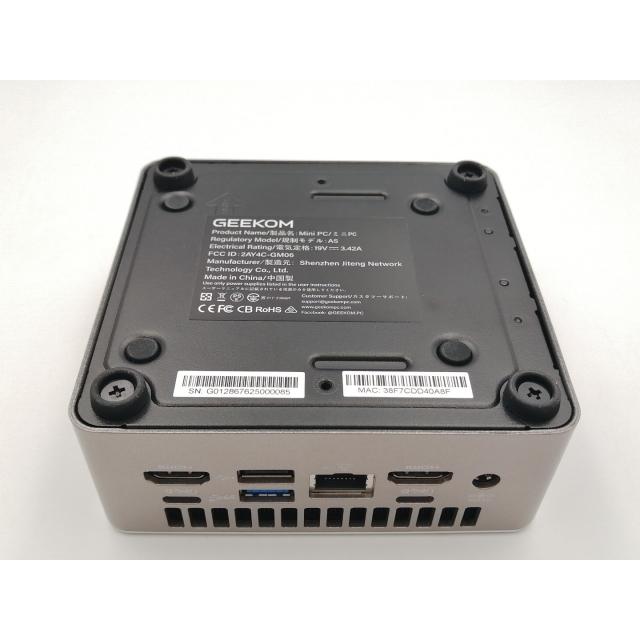 中古】GEEKOM A5 【R5-7430U 16G 512G(SSD) 2.5GbE WiFi 】【EC