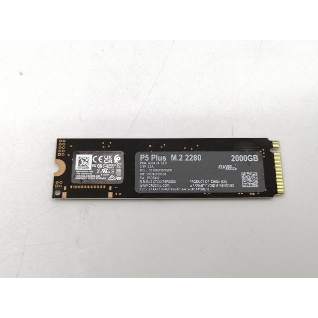 中古】Crucial P5 Plus（CT2000P5PSSD8） 2TB/M.2 2280(PCIe4.0 NVMe